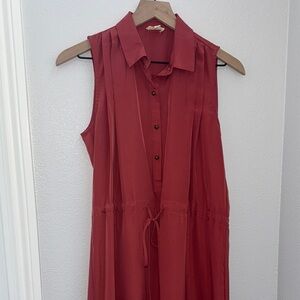 Maison Jules Rust Midi Dress